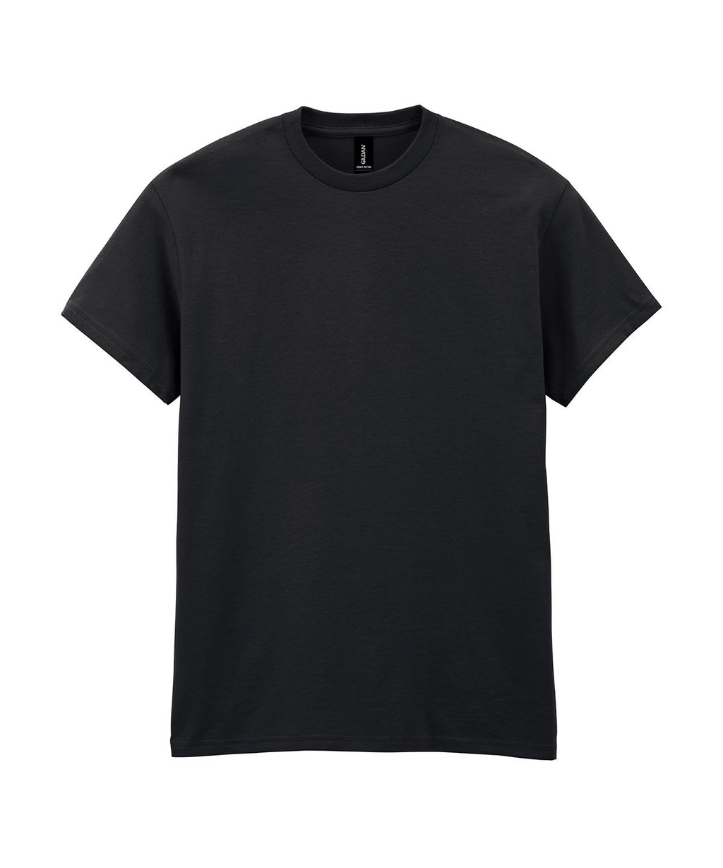 Black t-shirt on a white background