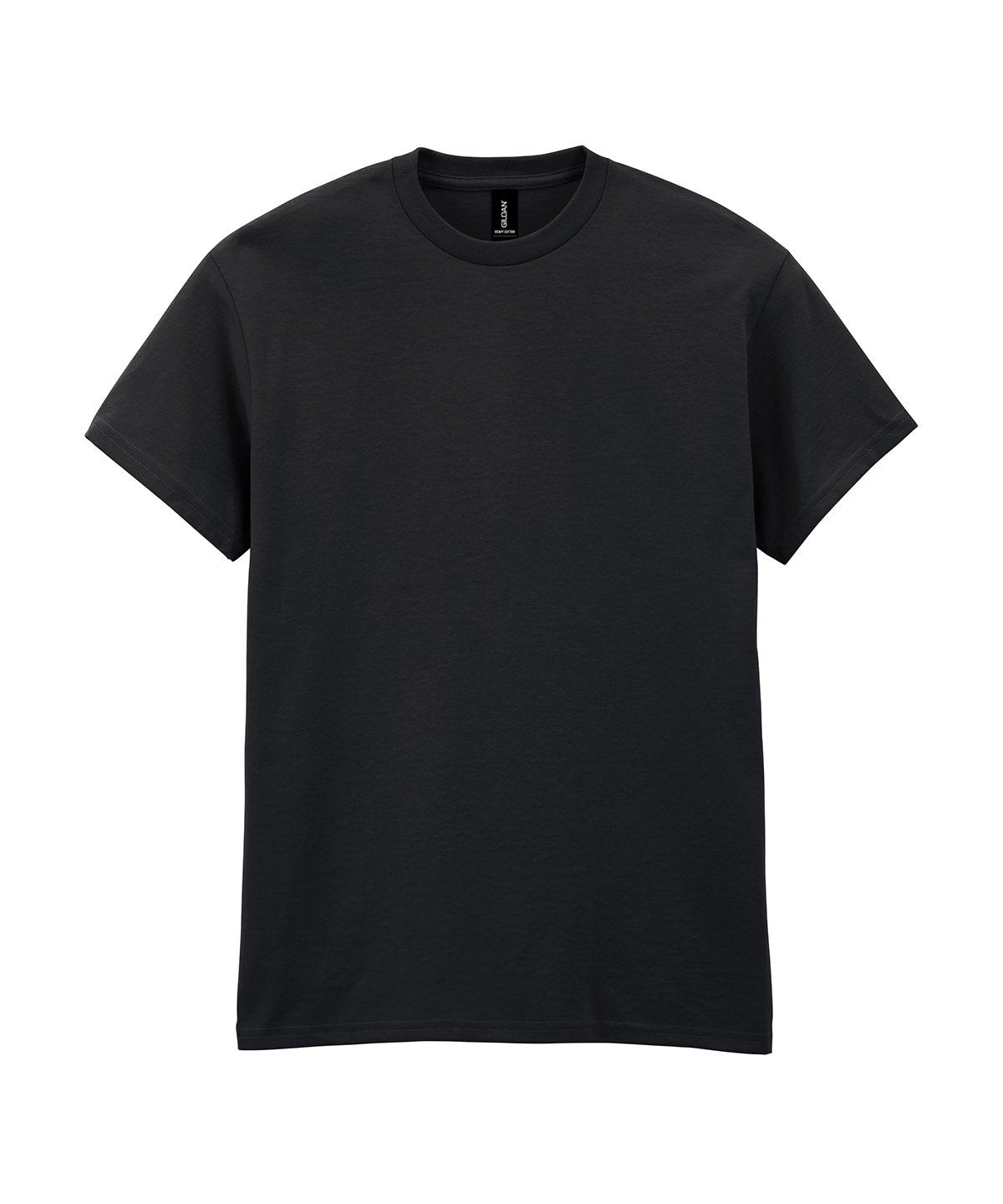 Black t-shirt on a white background
